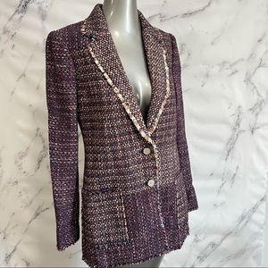 Rebecca Taylor Blanket Tweed Jacket Blazer